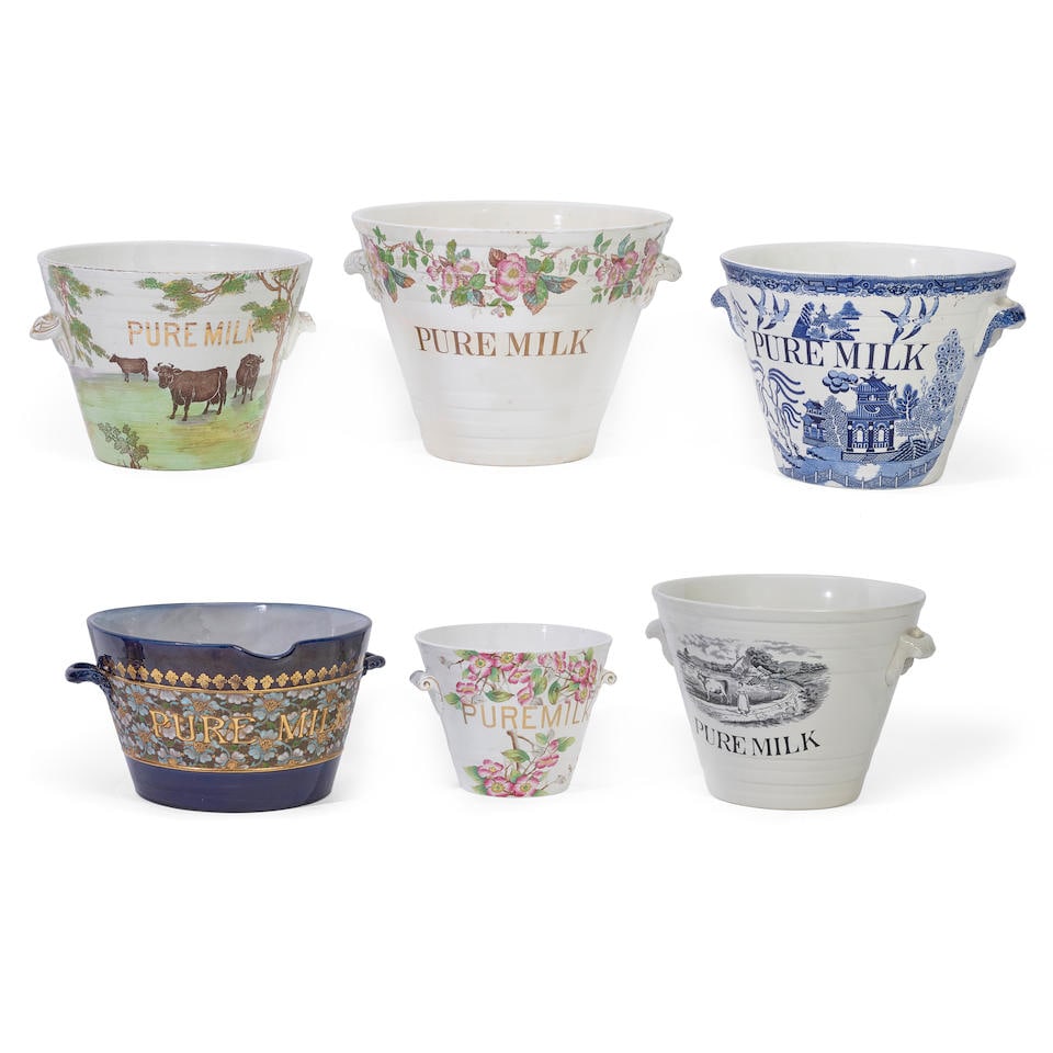 SIX CERAMIC MILK PAILSLate 19th/early 20th century (1 of 1)