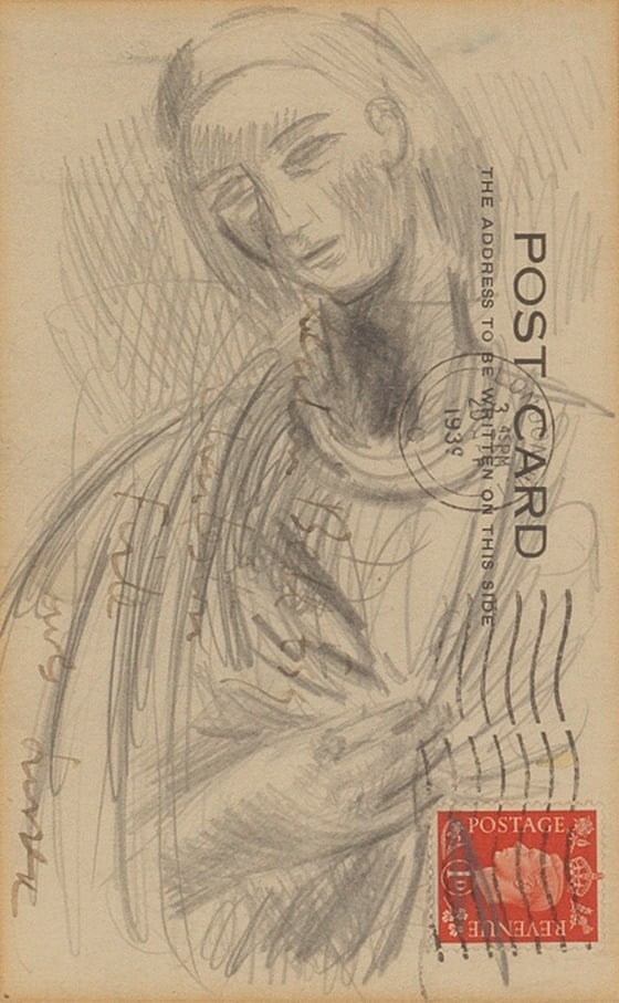 Duncan Grant (British, 1885-1978) Postcard to Quentin Bell: Duncan Grant (British, 1885-1978) Postcard to Quentin Bell pencil on card 14 x 9cm (5 1/2 x 3 9/16in). Footnotes: Provenance Paul Roche, and thence by descent to Martin Roche, fro