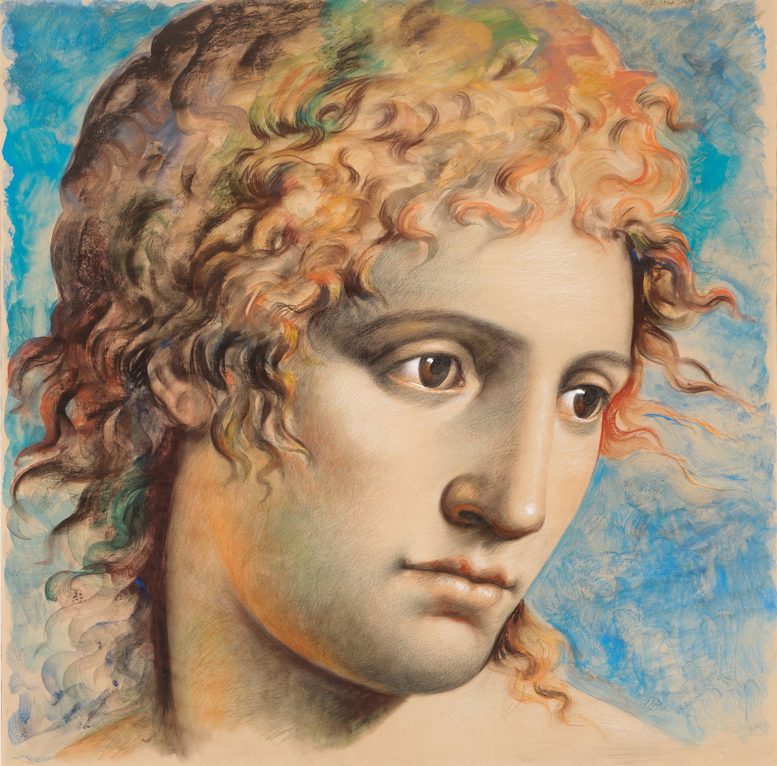 CARLO MARIA MARIANA (BORN 1931) Untitled (Classical Head)1980pastel on paper, signed and dated '...: CARLO MARIA MARIANA (BORN 1931) Untitled (Classical Head) 1980 pastel on paper, signed and dated 'CARLO MARIA MARIANI 80' upper right 36 1/2 x 37in (92.7 x 94cm) Footnotes: Provenance Spanierman Galle