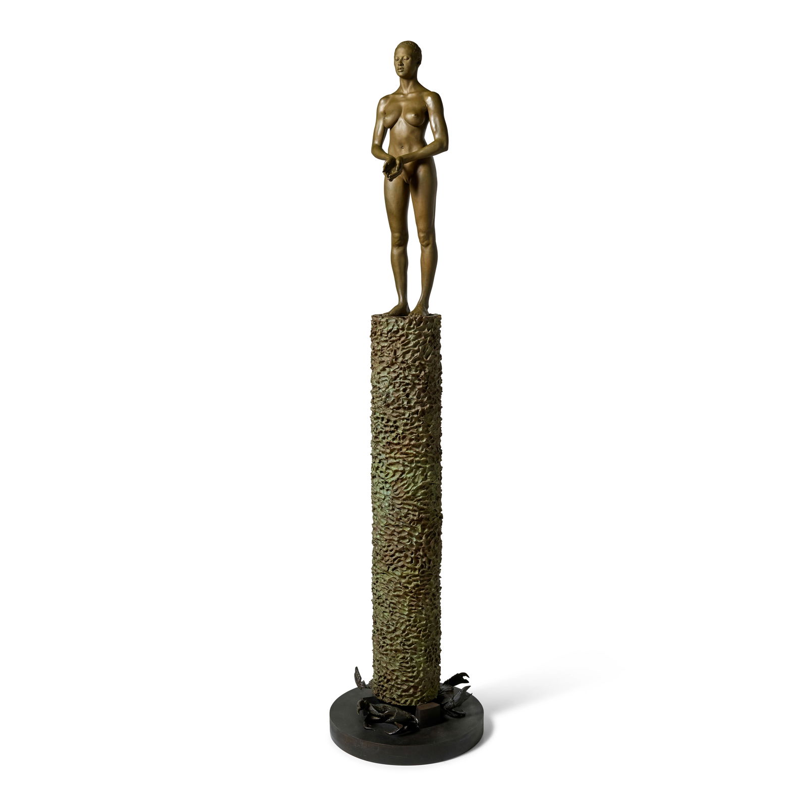 ROBERT GRAHAM (1938-2008) Source Figureexecuted 1990-91cast and patinated bronze, from an editio...: ROBERT GRAHAM (1938-2008) Source Figure executed 1990-91 cast and patinated bronze, from an edition of 9 height overall 105in (267cm); diameter of base 24in (61cm) Footnotes: This work is from the int