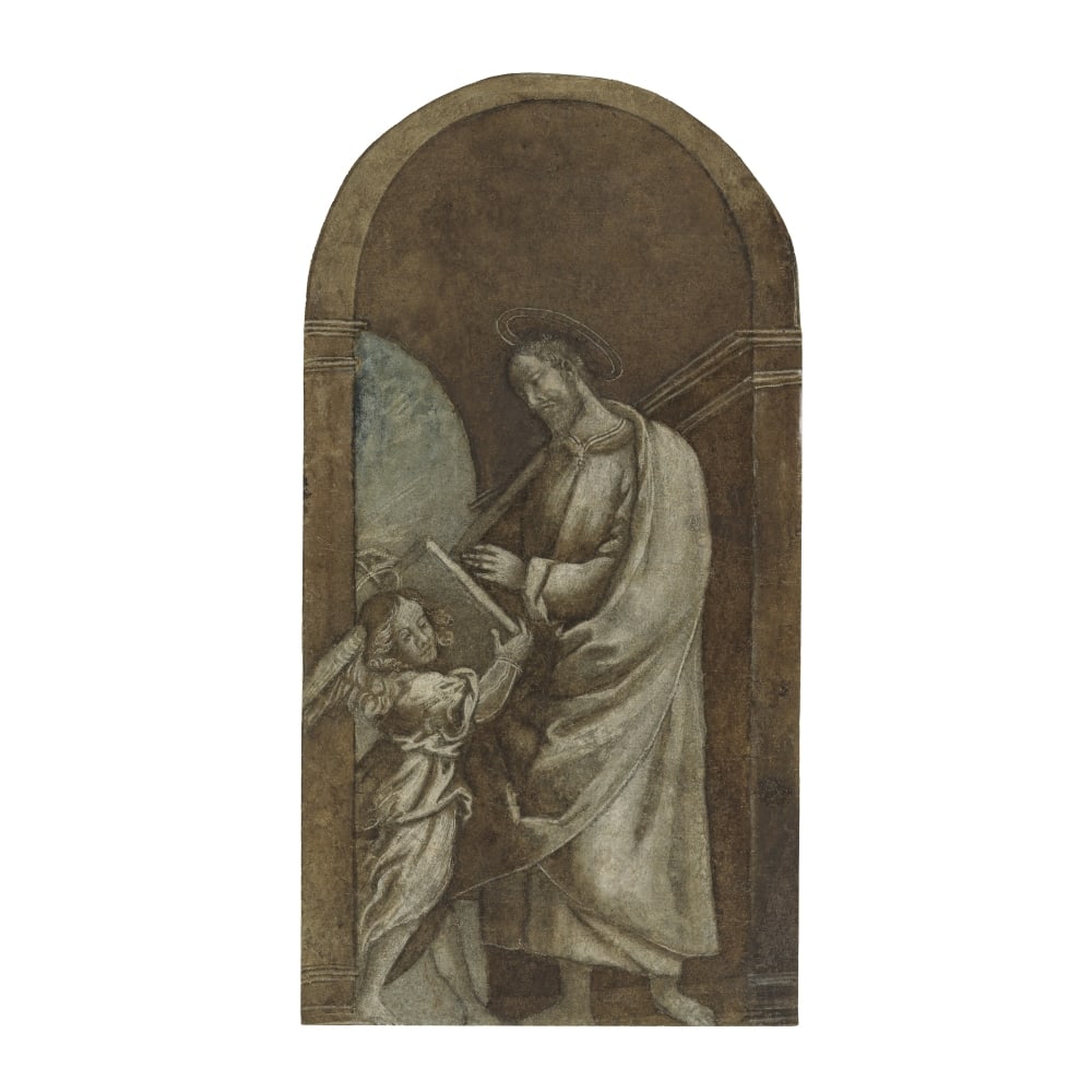 Gaudenzio Ferrari (Valduggia circa 1484-1546 Milan) Saint Matthieu et l'Ange sans cadre | unframed (1 of 1)