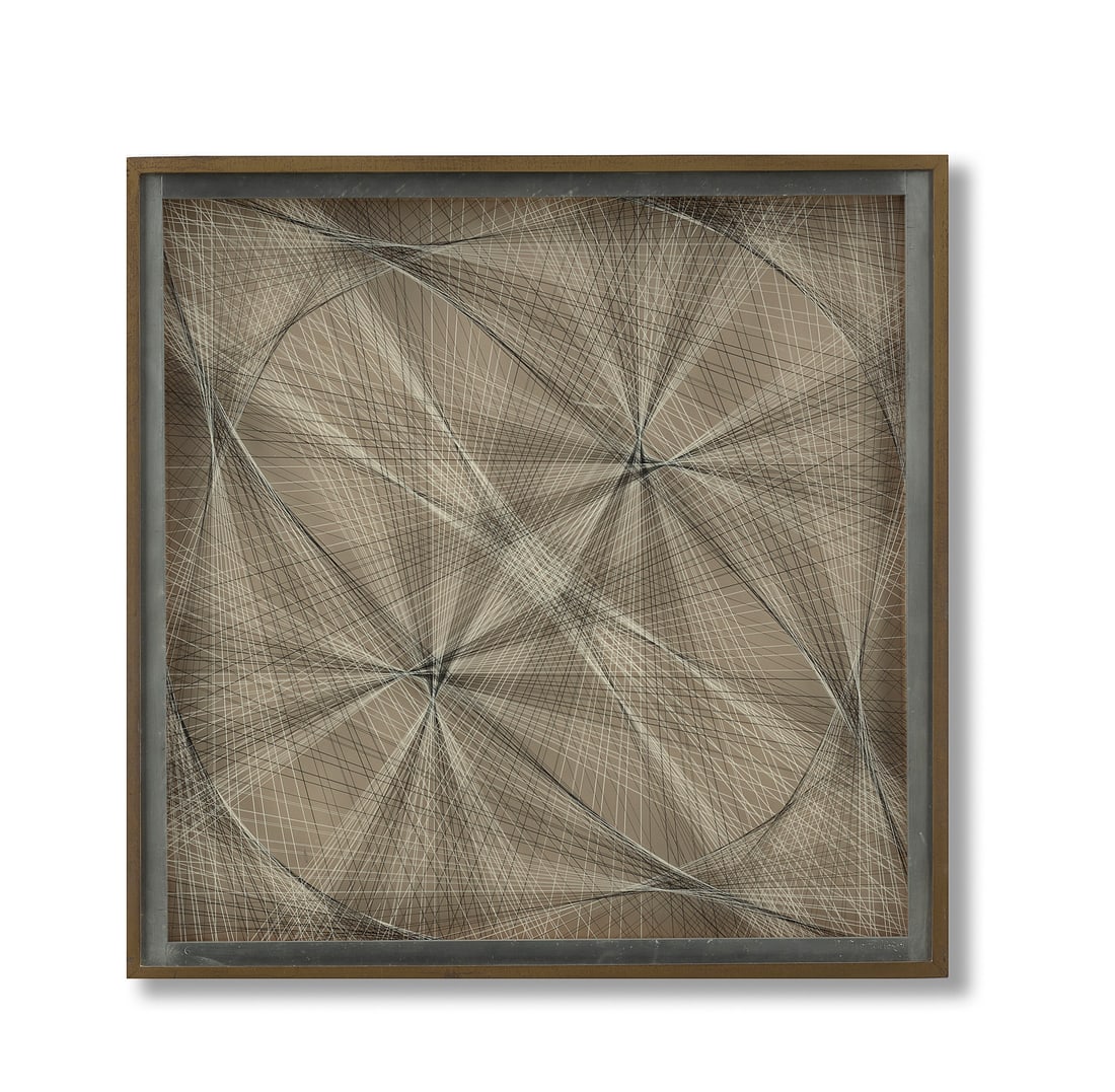SUE FULLER (1907-2006) String Composition #126 Overall: 61 x 61cm (24 x 24in). (Executed in 1964): SUE FULLER (1907-2006) String Composition #126 signed, inscribed and dated '#126 © Sue Fuller '64' (lower edge, on the frame); signed, inscribed and dated 'String Composition #126 © Sue Full