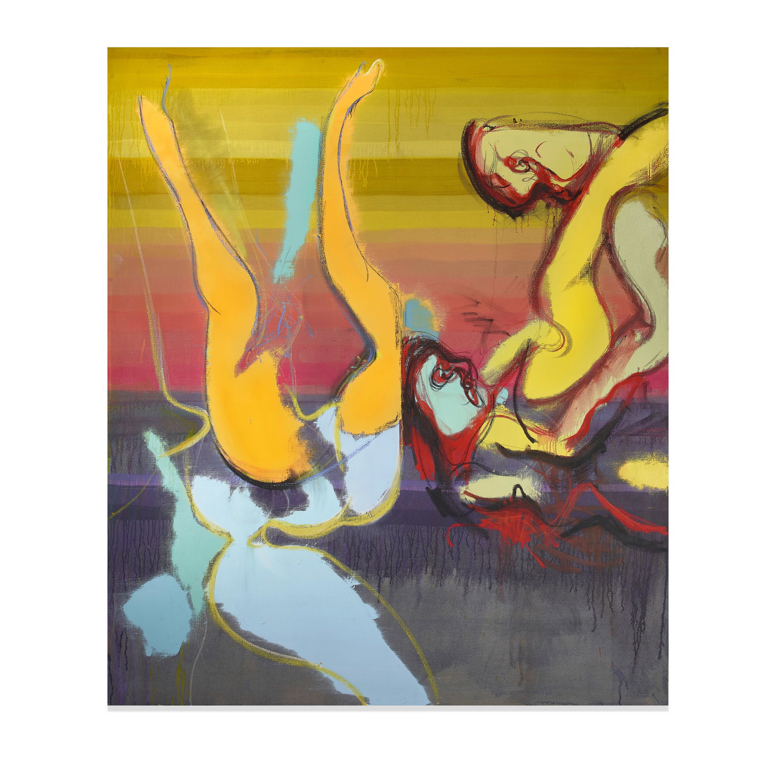 DANIEL RICHTER (B. 1962) Introspection, My Ass (Painted in 2015): DANIEL RICHTER (B. 1962) Introspection, My Ass signed, inscribed and dated 'Daniel Richter 2015 INTROSPECTION, MY ASS' (on the reverse) oil on canvas 200 x 170cm (78 3/4 x 66 7/8in). Painted in