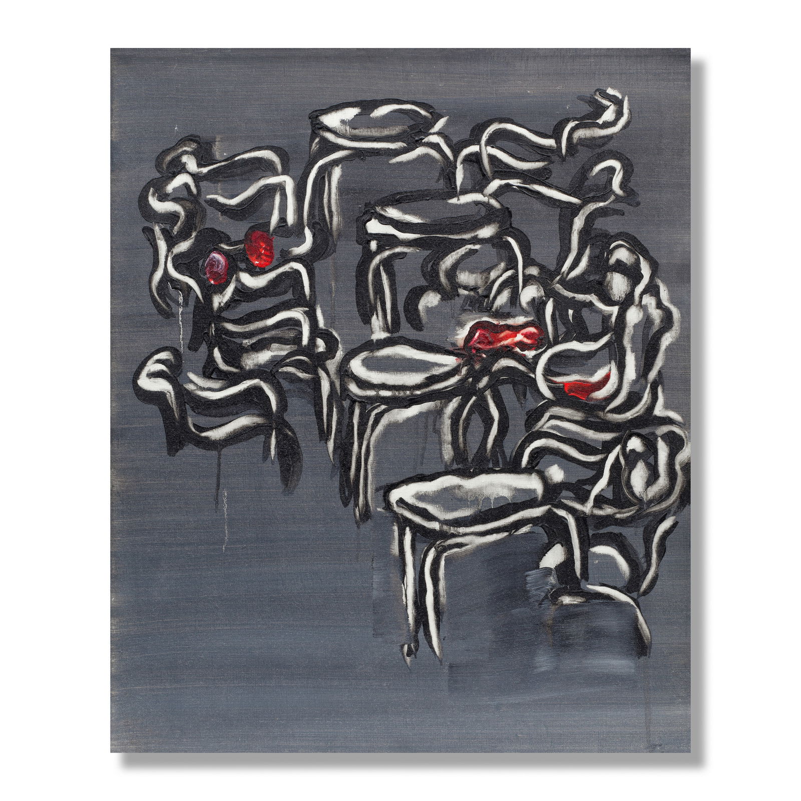 IDA BARBARIGO (1925-2018) Seggiole di Colore (Painted in 1968): IDA BARBARIGO (1925-2018) Seggiole di Colore signed twice and dated '15 NOV 1968 Barbarigo Barbarigo' (on the reverse); signed and inscribed 'Seggiole di Colore Ida Barbarigo 21 Rue du Bac Paris VII'