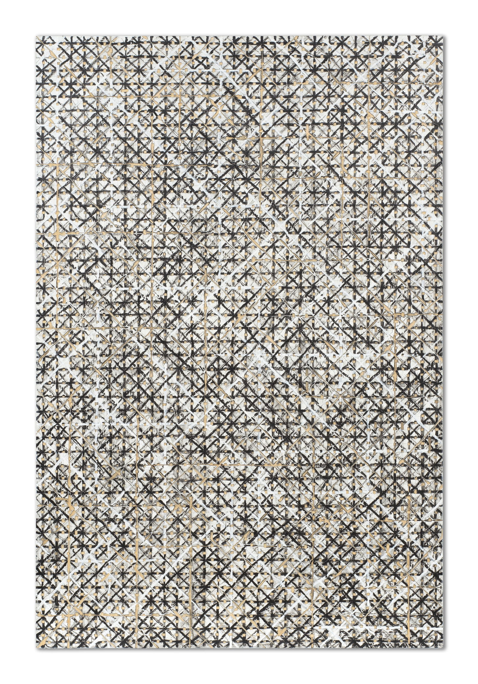 DING YI (B. 1962) Appearance of Crosses 2015-B24 (Executed in 2015): DING YI (B. 1962) Appearance of Crosses 2015-B24 signed in Chinese, inscribed and dated '2015-B24 2015' and further inscribed in Chinese (on the reverse) acrylic on basswood 90 x 60cm (35 3/8 x 23 5/8