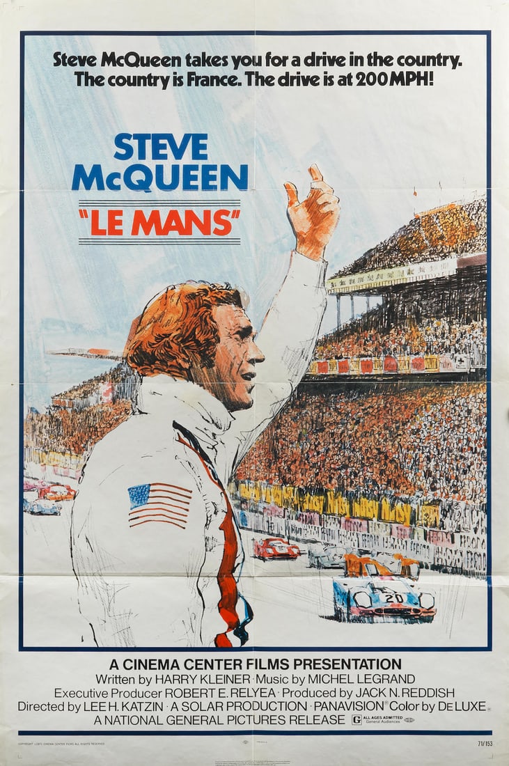 An original 'Steve McQueen - Le Mans' US one-sheet film poster, 1971, (1 of 1)