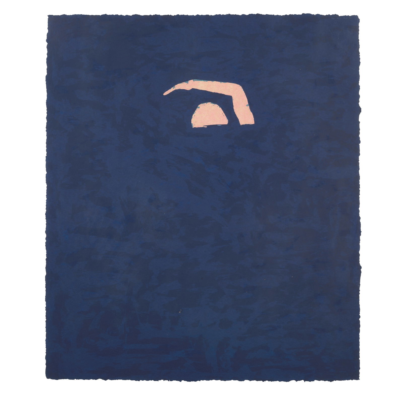 Robert Moskowitz (1912-2001); Swimmer;: Robert Moskowitz (1912-2001) Swimmer, 1984 Screenprint in colors on handmade paper, initialed in pencil by the artist and the printer, dated and numbered 9/15, with the blindstamp of the printer, Hiro