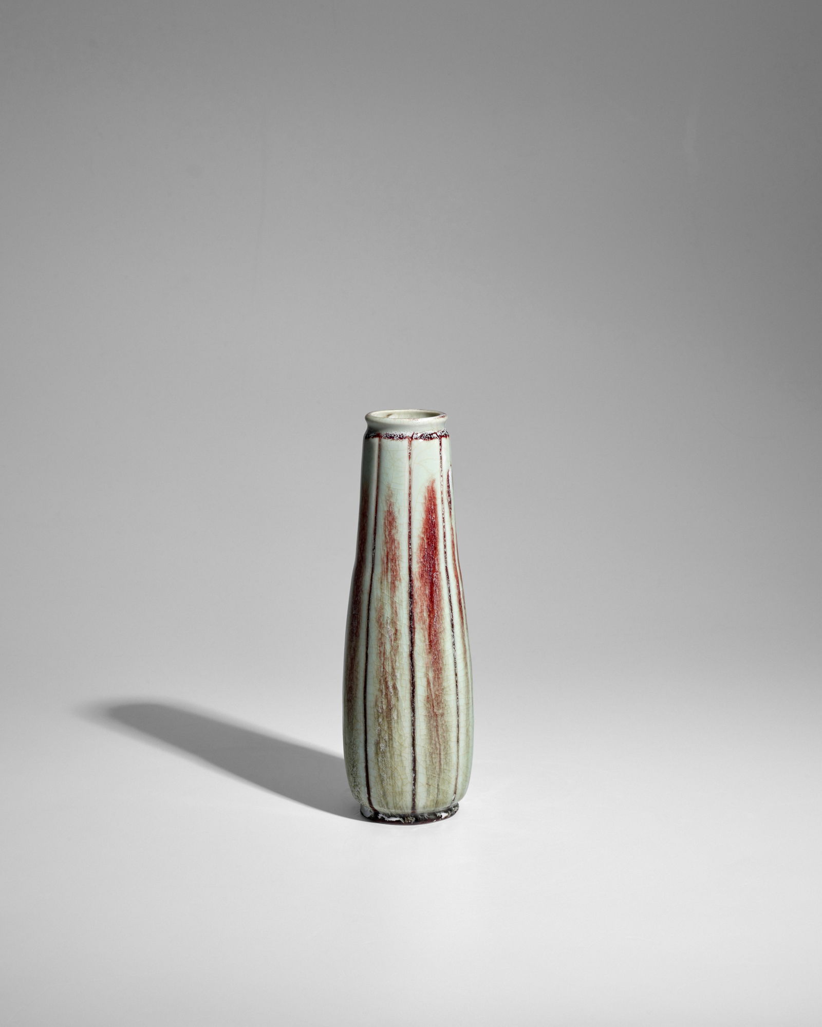 ERNEST CHAPLET (1835-1909) Vasecirca 1900craquelure glazed stoneware, impressed artist's monogr...: ERNEST CHAPLET (1835-1909) Vase circa 1900 craquelure glazed stoneware, impressed artist's monogram height 10 3/4in (17cm); diameter 3 1/2in (9cm) This lot is subject to the following lot symbols: 