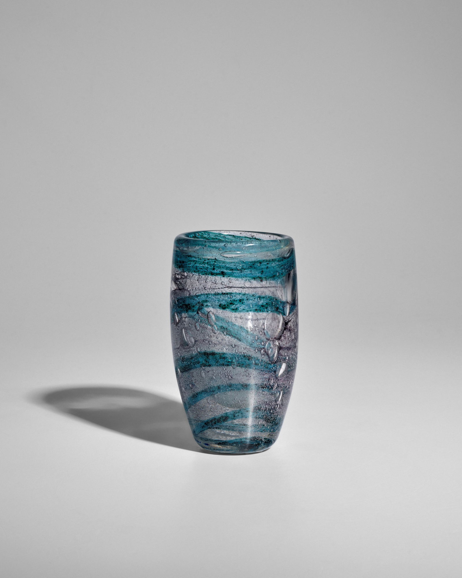 MAURICE MARINOT (1882-1960) Vase Spirale Bleue1922model no. 496, internally decorated glass, aci... (1 of 1)