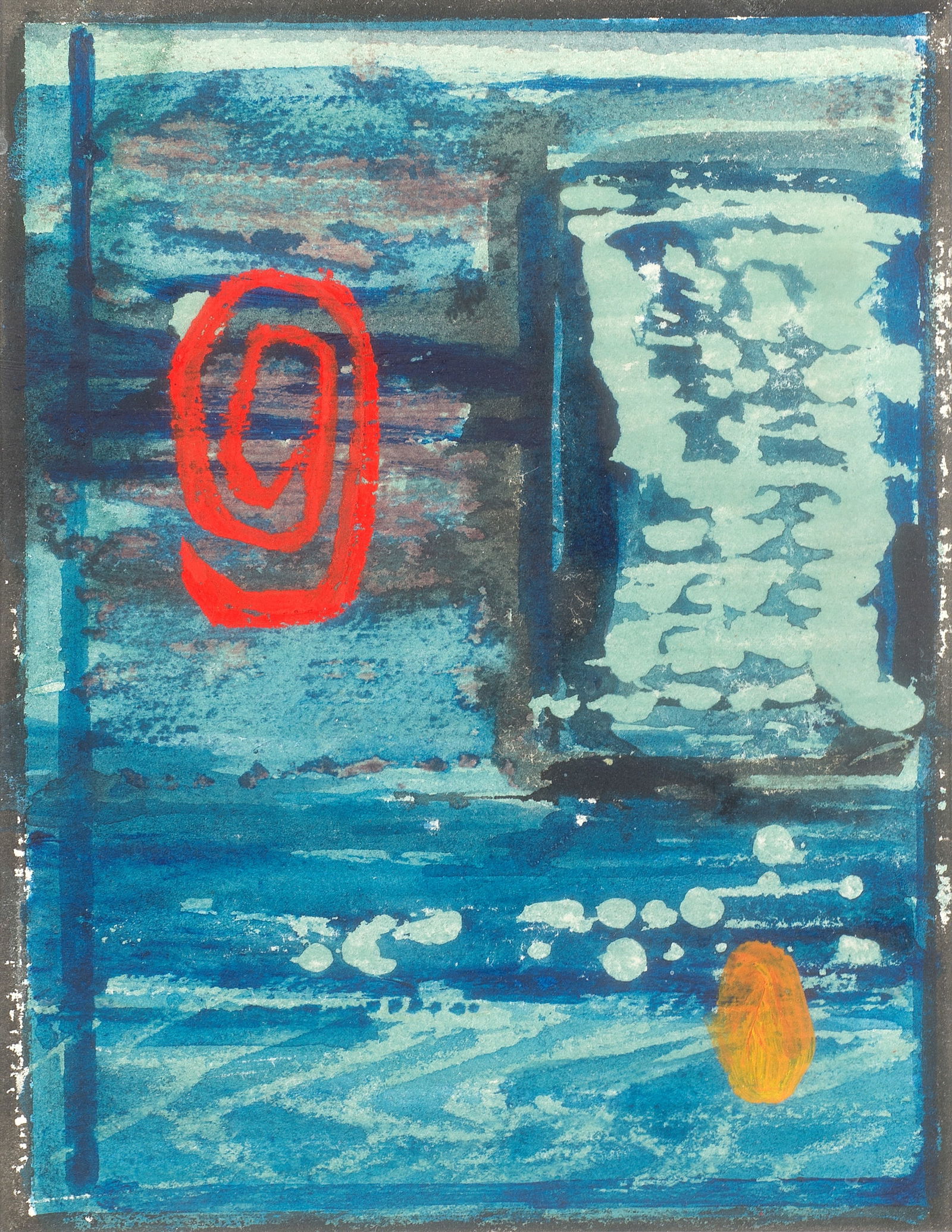 John Piper C.H. (British, 1903-1992) Sketch III for the Exterior Mural on the North Thames Gas B...: John Piper C.H. (British, 1903-1992) Sketch III for the Exterior Mural on the North Thames Gas Building gouache and watercolour on paper 19 x 14.5cm (7 7/16 x 5 11/16in). Executed in 1962 Footnotes: