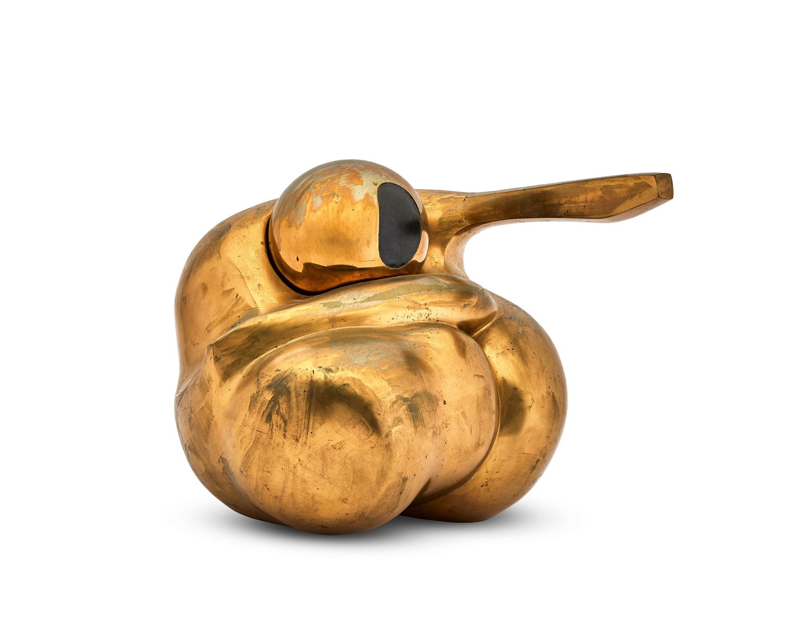 Bernard Meadows (British, 1915-2005) Pointing Figure 32cm (12 5/8in) high (Conceived in 1967From...: Bernard Meadows (British, 1915-2005) Pointing Figure signed with initial 'M' and numbered '3/6' (to underside) polished bronze, and bronze with a black patina 32cm (12 5/8in) high Conceived in 1967 Fr