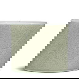 A CARVED CELADON-GLAZED 'CHILONG AND LINGZHI' BRUSHPOT Kangxi period