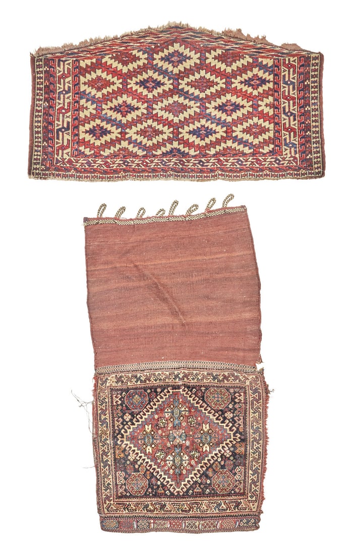 Gashghai Bag and Turkmen Asmalyk 2 ft. 4 in. x 4 ft. 8 in. and 2 ft. 4 in. x 4 ft. (1 of 2)