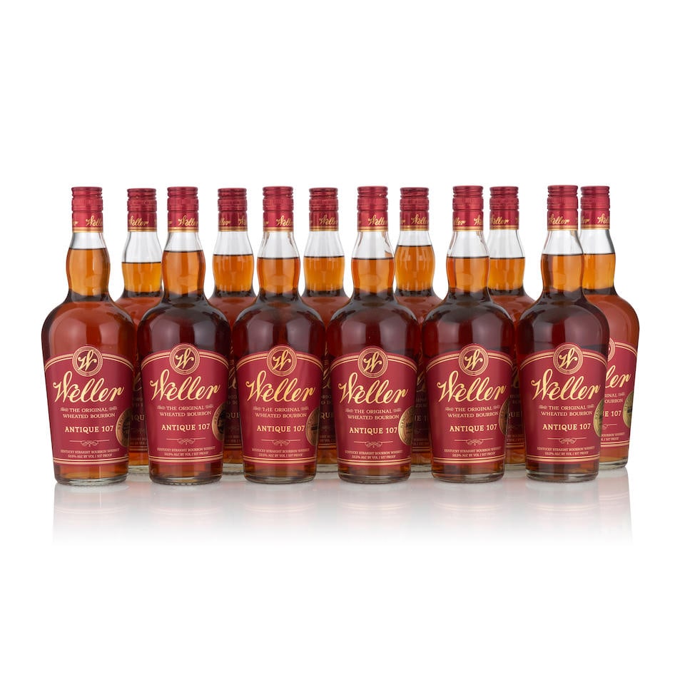 Weller Antique 107 Burlington Wine & Spirits (4 bottles, 750ml)Weller Antique 107 Damon's Bevera...: Weller Antique 107 Burlington Wine & Spirits (4 bottles, 750ml) Region: Kentucky Alcohol content: 53.5% Notes: official bottling, selected by Burlington Wine & Spirits, barrel no. 398 Weller Antique 1