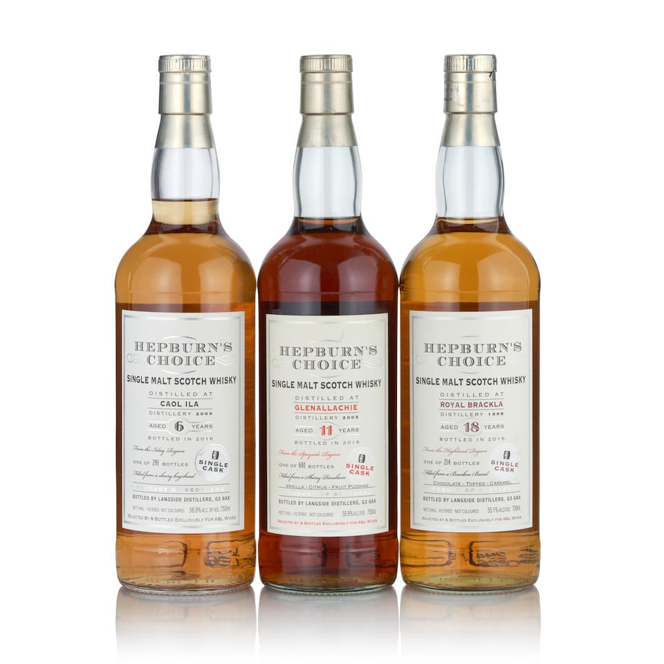 Caol Ila Hepburn's Choice 6 Years Old, 2006 (1 bottle, 750ml)Glenallachie Hepburn's Choice 11 Ye... (1 of 1)