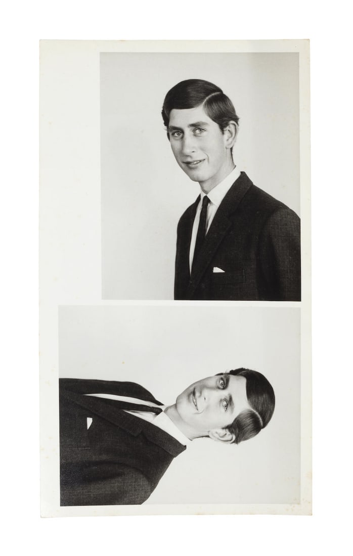 Cecil Beaton (British, 1904-1980); The Prince of Wales (now King Charles III); (6): Cecil Beaton (British, 1904-1980) The Prince of Wales (now King Charles III), circa 1968 Bust-length, two together, circa 1968, gelatin silver print, probably printed later, 25.25 x 14.25 together wit