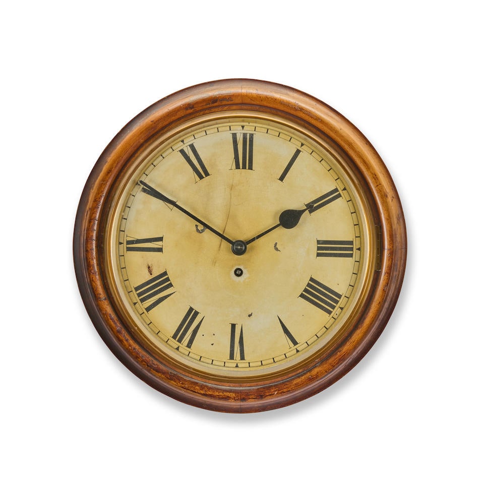 A Victorian mahogany cased round-dial clock (1 of 1)
