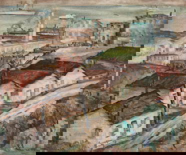 Rinaldo Cuneo (1877-1939) View of the Embarcadero 30 x 36 in. framed 37 x 43 1/4 in. (Painted in...: Rinaldo Cuneo (1877-1939) View of the Embarcadero signed 'Rinaldo Cuneo' (lower left) oil on canvas 30 x 36 in. framed 37 x 43 1/4 in. Painted in 1930. Footnotes: Provenance Private co