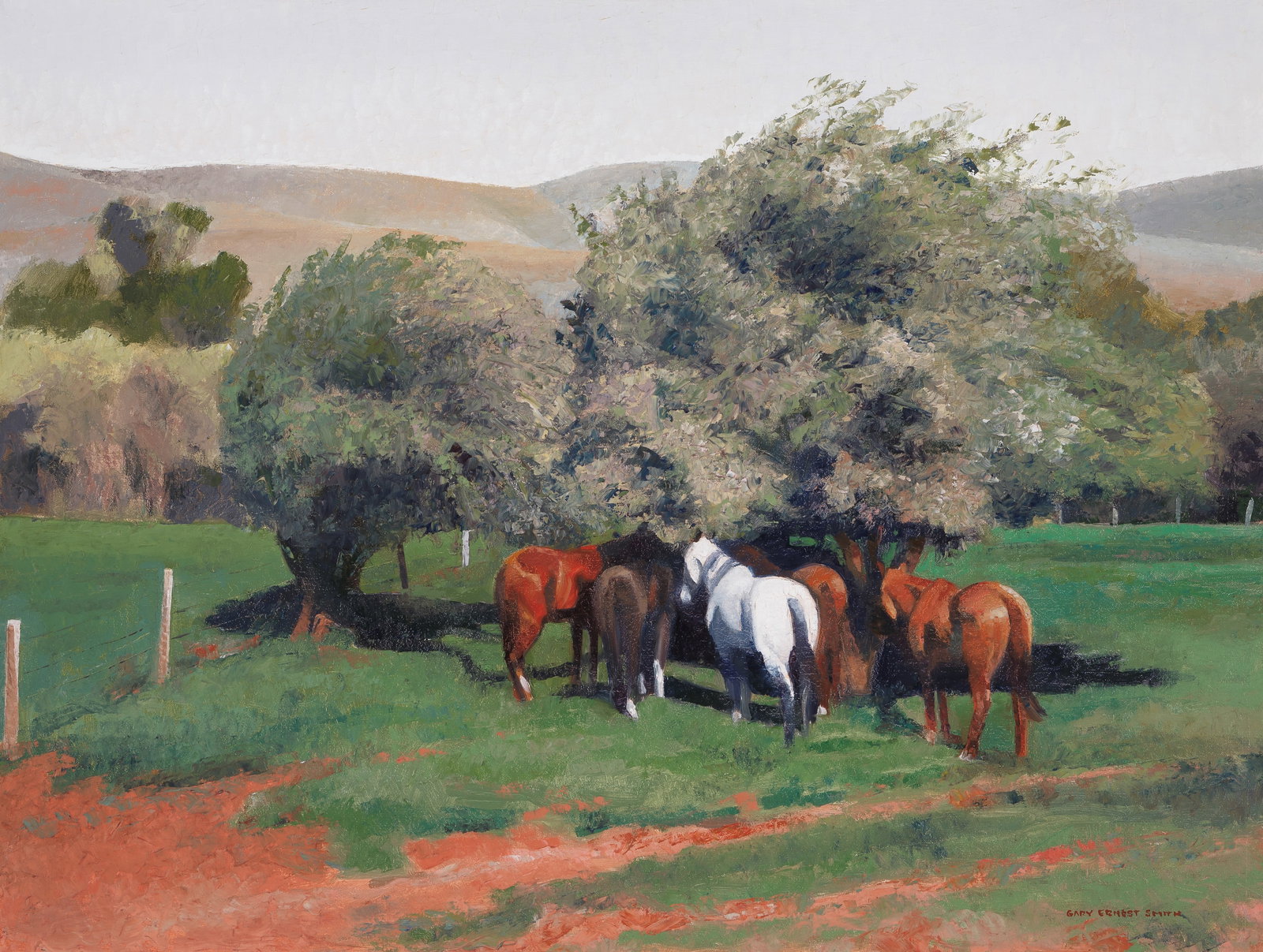 Gary Ernest Smith (born 1942) Summer Shade 30 x 40 in. framed 38 1/4 x 48 1/4 in. (Painted in 19... (1 of 2)