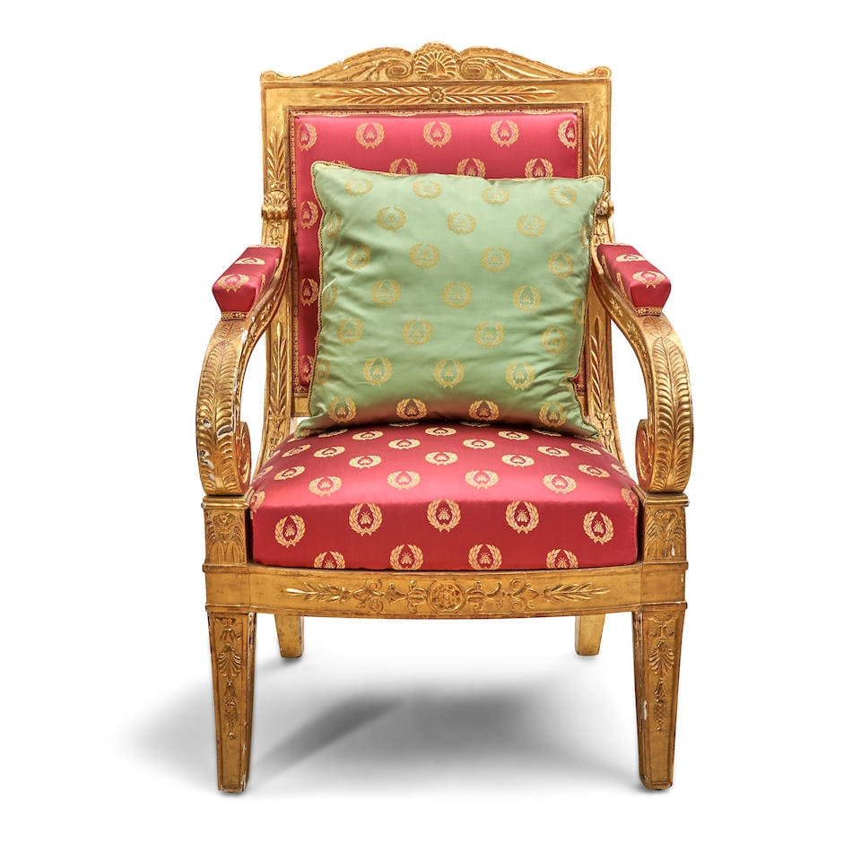 Empire Fauteuil a Chassis Attributed to Pierre-Antoine Bellangé, (1 of 2)