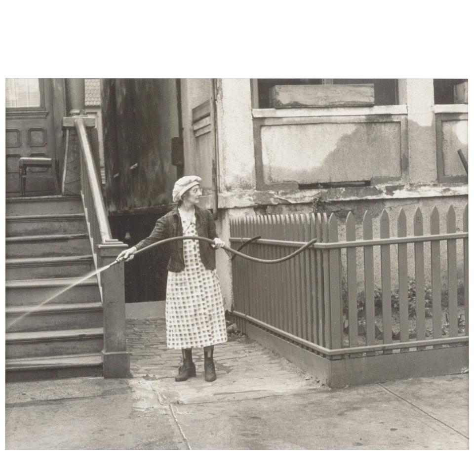 Helen Levitt (1918-2009); Bronx, New York;: Helen Levitt (1918-2009) Bronx, New York, c. 1942 Gelatin silver print, printed 1940s; signed in pencil on the reverse, framed, a Fraenkel Gallery label on the reverse. 7 3/4 x 9 1/2 in. (19.7 x 24.1