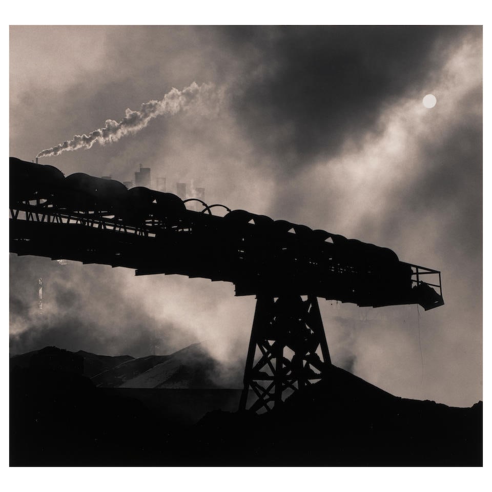 Michael Kenna (born 1953); 'The Rouge, Study 37, Dearborn, Michigan';: Michael Kenna (born 1953) 'The Rouge, Study 37, Dearborn, Michigan', 1994 Sepia-toned gelatin silver print; mounted, signed, dated, and editioned '7/45' in pencil on the mount, the photographer's cred