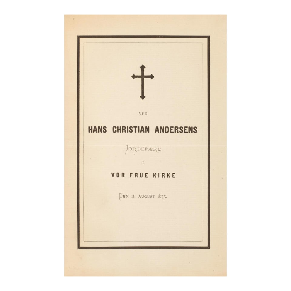 IN MEMORIAM H.C. ANDERSEN. Ved Hans Christian Andersens Jordefærd i Vor Frue Kirke d. 11. A... (1 of 5)