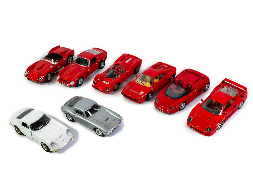 A comprised lot of 1:18 scale die-cast Ferrari models, (1 of 15)