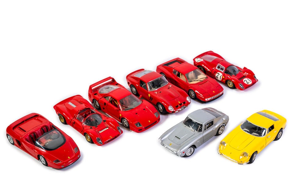 A comprised lot of 1:18 scale die-cast Ferrari models, (1 of 12)