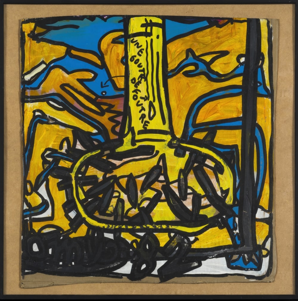 ROBERT COMBAS (born 1957) Une goutte de goutte: ROBERT COMBAS (born 1957) Une goutte de goutte 1982 Signé et daté en bas à gauche Acrylique sur carton Gesigneerd en gedateerd linksonder Acrylic op doek Signed and dated lower le