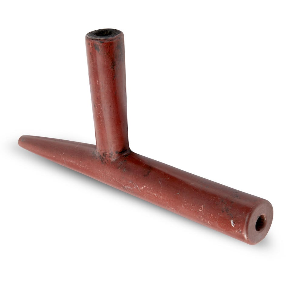 LARGE PLAINS CATLINITE PIPE BOWL lg. 12, ht. 6 in. (1 of 3)