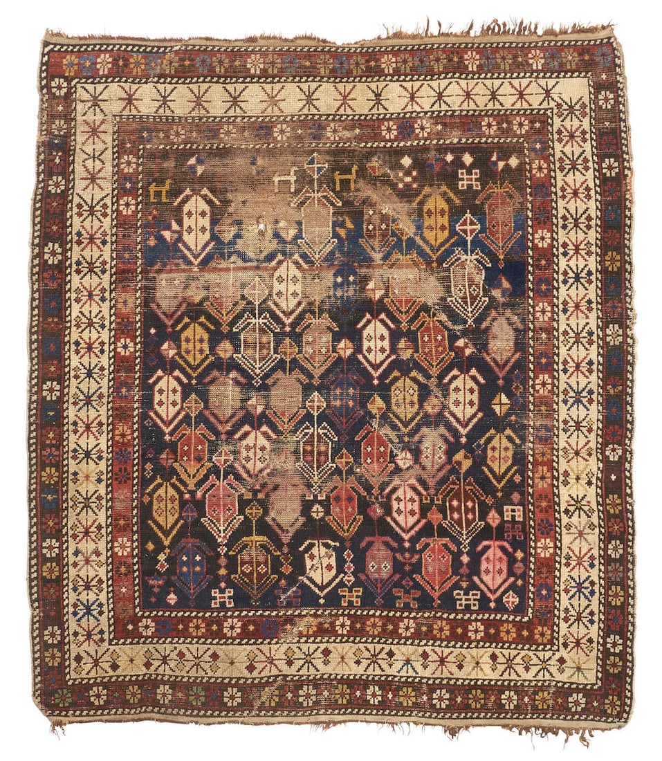 TWO CAUCASIAN RUGS Caucasus 2 ft. 6 in. x 4 ft. 8 in. and 3 ft. 10 in. x 5 ft. 9 in. (1 of 6)