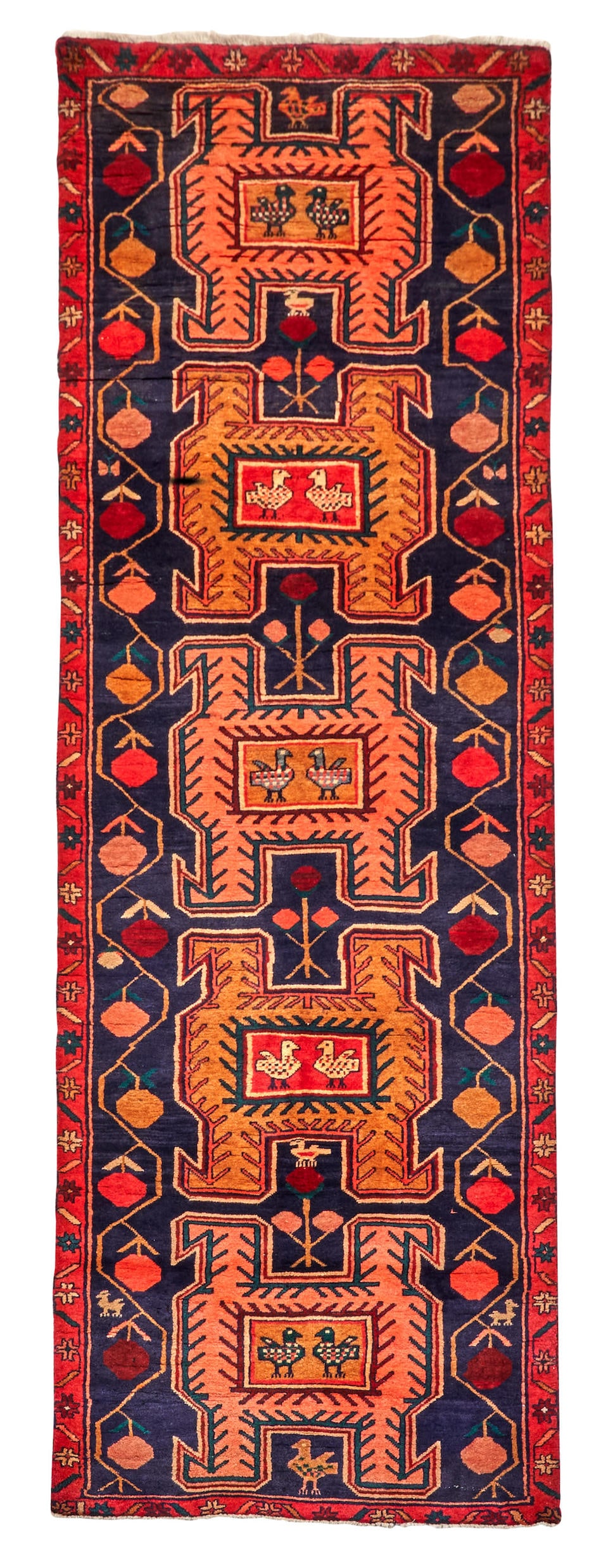 PERSIAN LONG RUG 3 ft. 2 in. x 9 ft. 10 in.: PERSIAN LONG RUG c. 20th century 3 ft. 2 in. x 9 ft. 10 in. Footnotes: OVERALL CONDITION: Wear consistent with age and use. This condition report is provided for your convenience based on the opinion