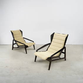 GIO PONTI (1891-1979) Paire de fauteuils 811 (1 of 1)
