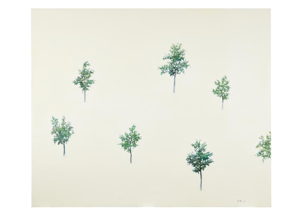 Zeng Hao (B. 1963) Trees 2007: Zeng Hao (B. 1963) Trees 2007 signed and dated 2007 on the lower right oil on canvas 200 x 240 cm (78 3/4 x 94 1/2 in) Footnotes: Provenance Acquired directly from the artist and thence by descent to