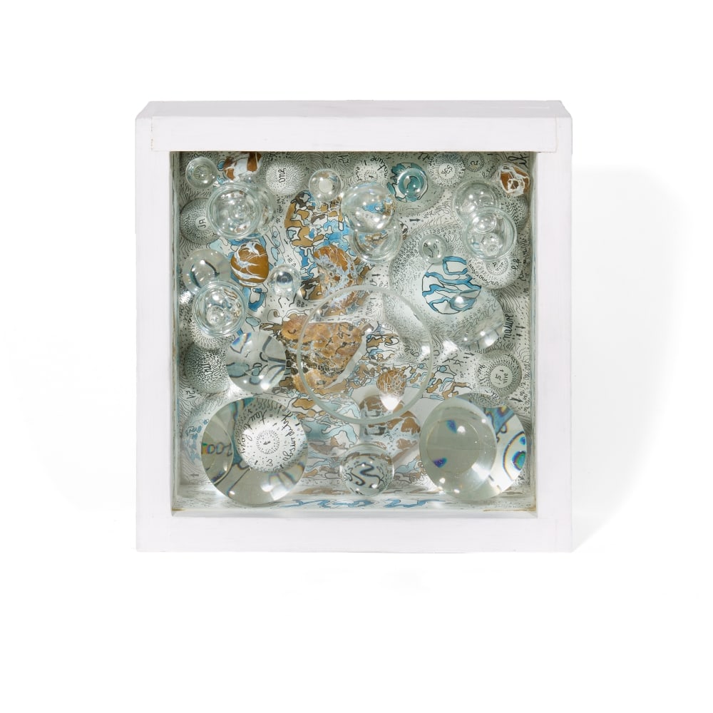 MARY BAUERMEISTER (1934-2023) 144% original: MARY BAUERMEISTER (1934-2023) 144% original signé, inscrit, daté et numéroté '144% Original 1971 10 variations/10 Mary Bauermeister' (sur une étiquette au revers) assemblage d