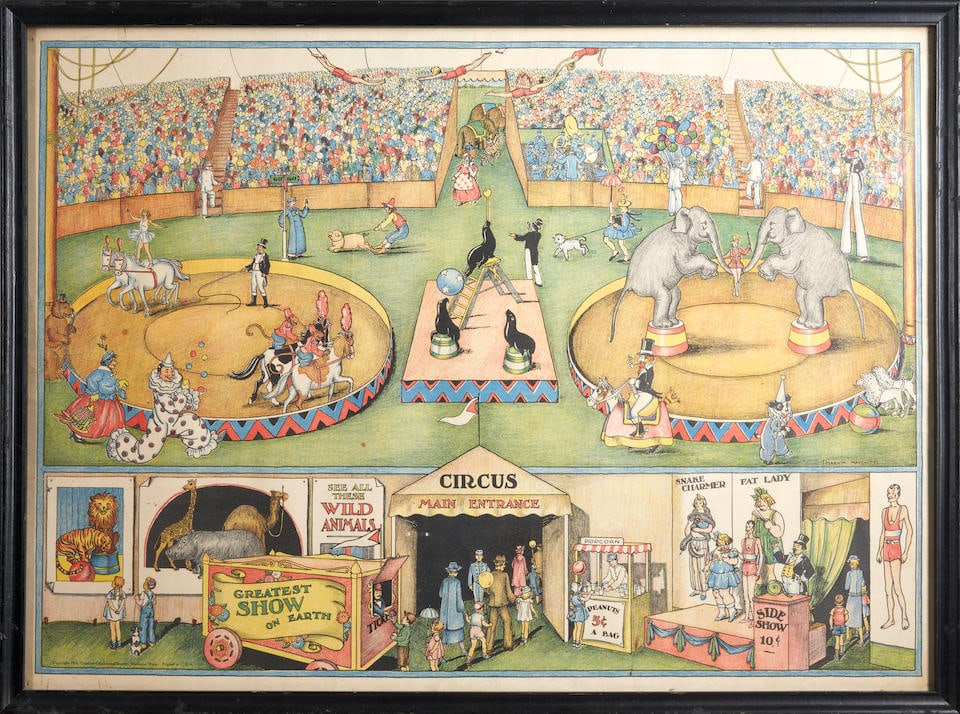 MARION H. MATCHITT (1899-1967) Framed Circus Poster, 1936 (1 of 3)
