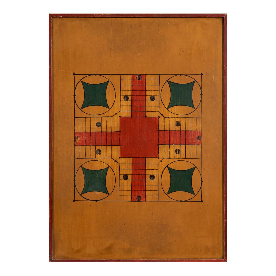 Three Painted Gameboards  North America, late 19th/early 20th century (1 of 4)
