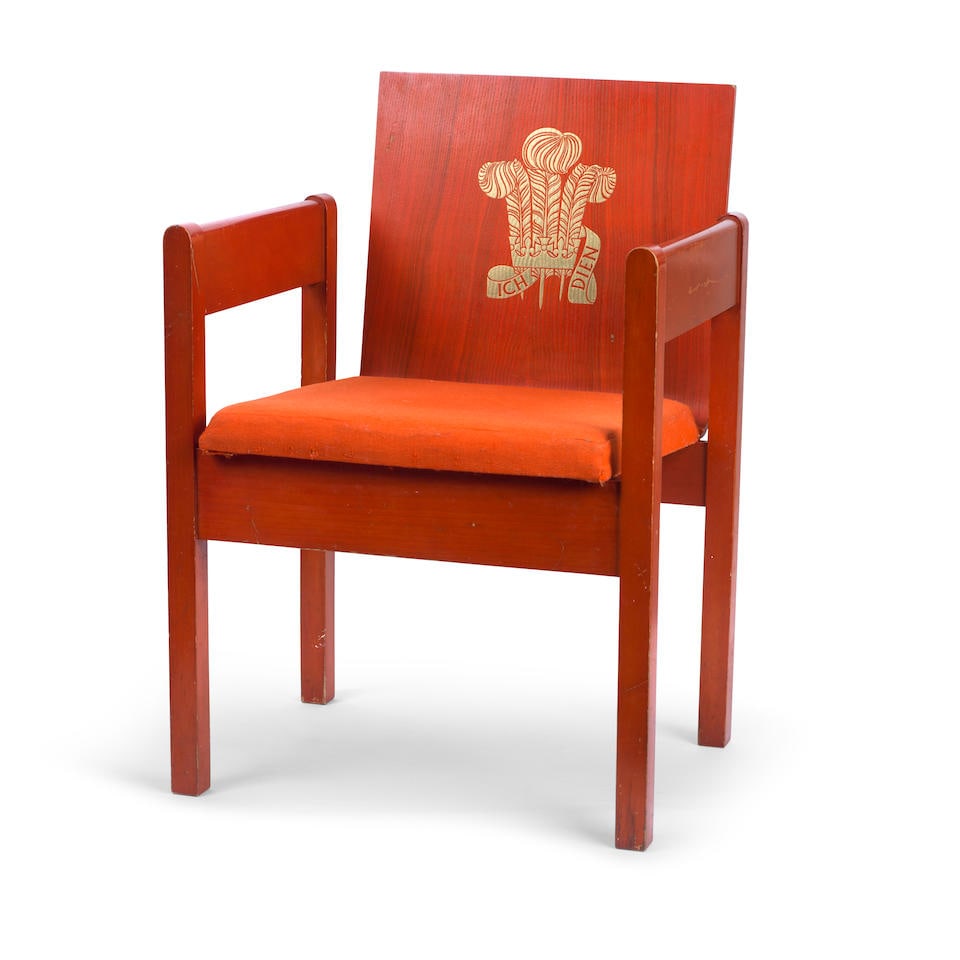 A Prince of Wales Investiture chairDesigned by Lord Snowdon in 1969 (1 of 1)