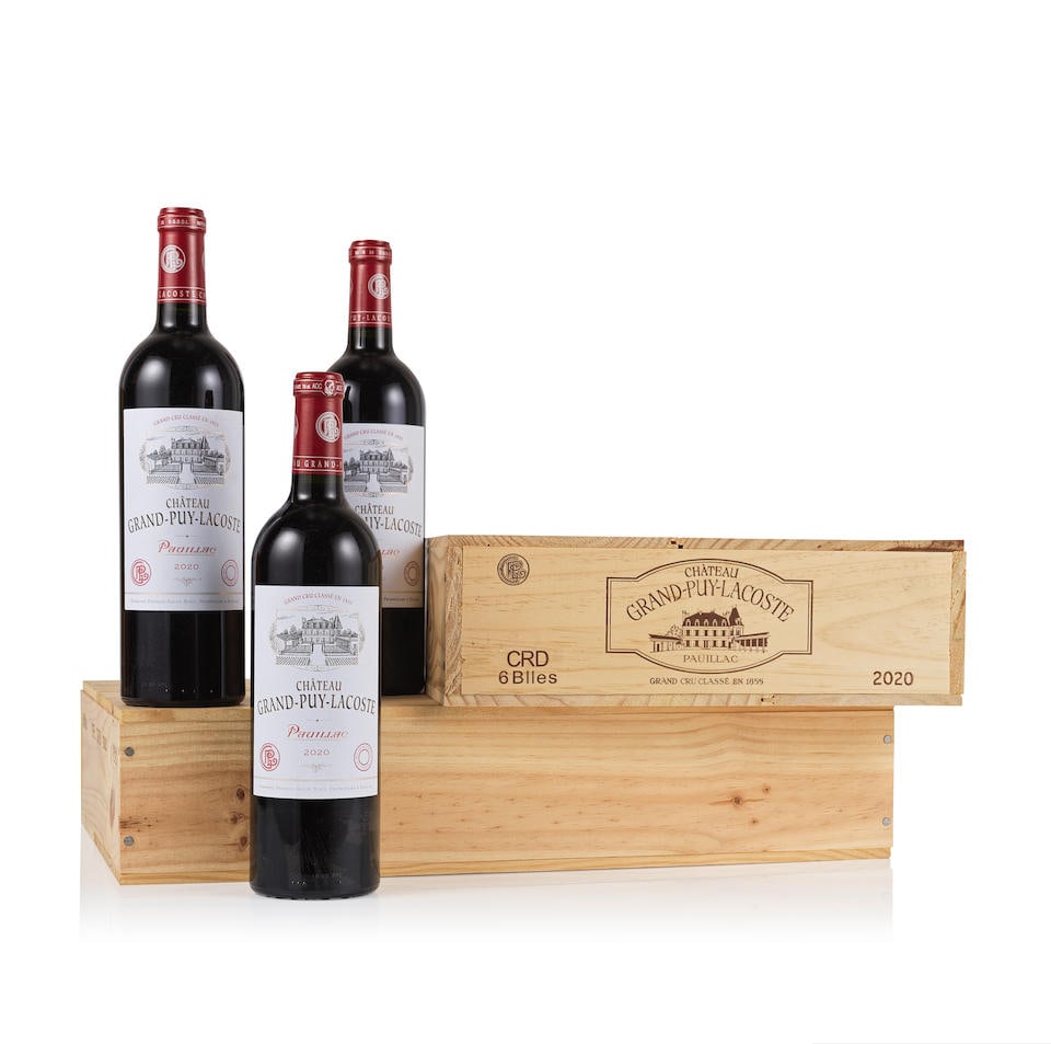 Château Grand-Puy-Lacoste, 2020 (15 x 750ml): Château Grand-Puy-Lacoste, 2020 (15 x 750ml) Region: Pauillac Fill Level: excellent Capsule: ok Cork: ok Label: excellent appearance Packaging: 2x original wooden case, 1x neutral carton This lot