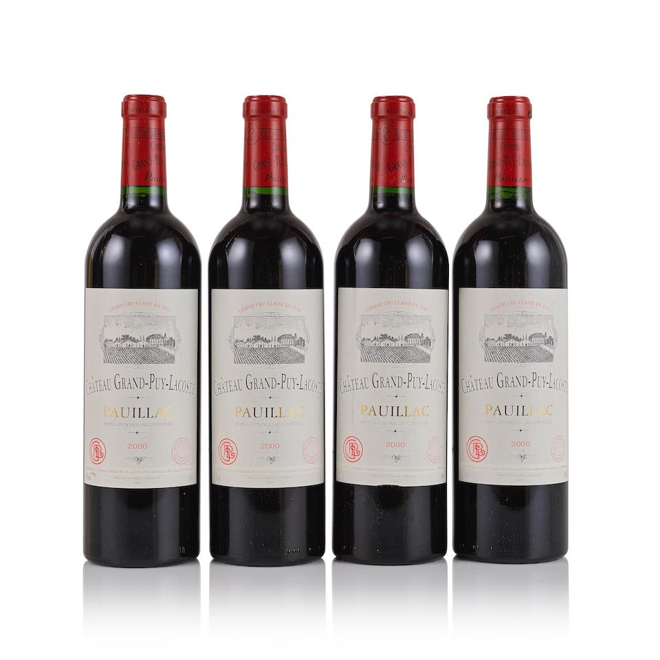 Château Grand-Puy-Lacoste, 2000 (4 x 750ml): Château Grand-Puy-Lacoste, 2000 (4 x 750ml) Region: Pauillac Fill Level: excellent Capsule: ok Cork: ok Label: excellent appearance Packaging: neutral carton For further information on this lot p