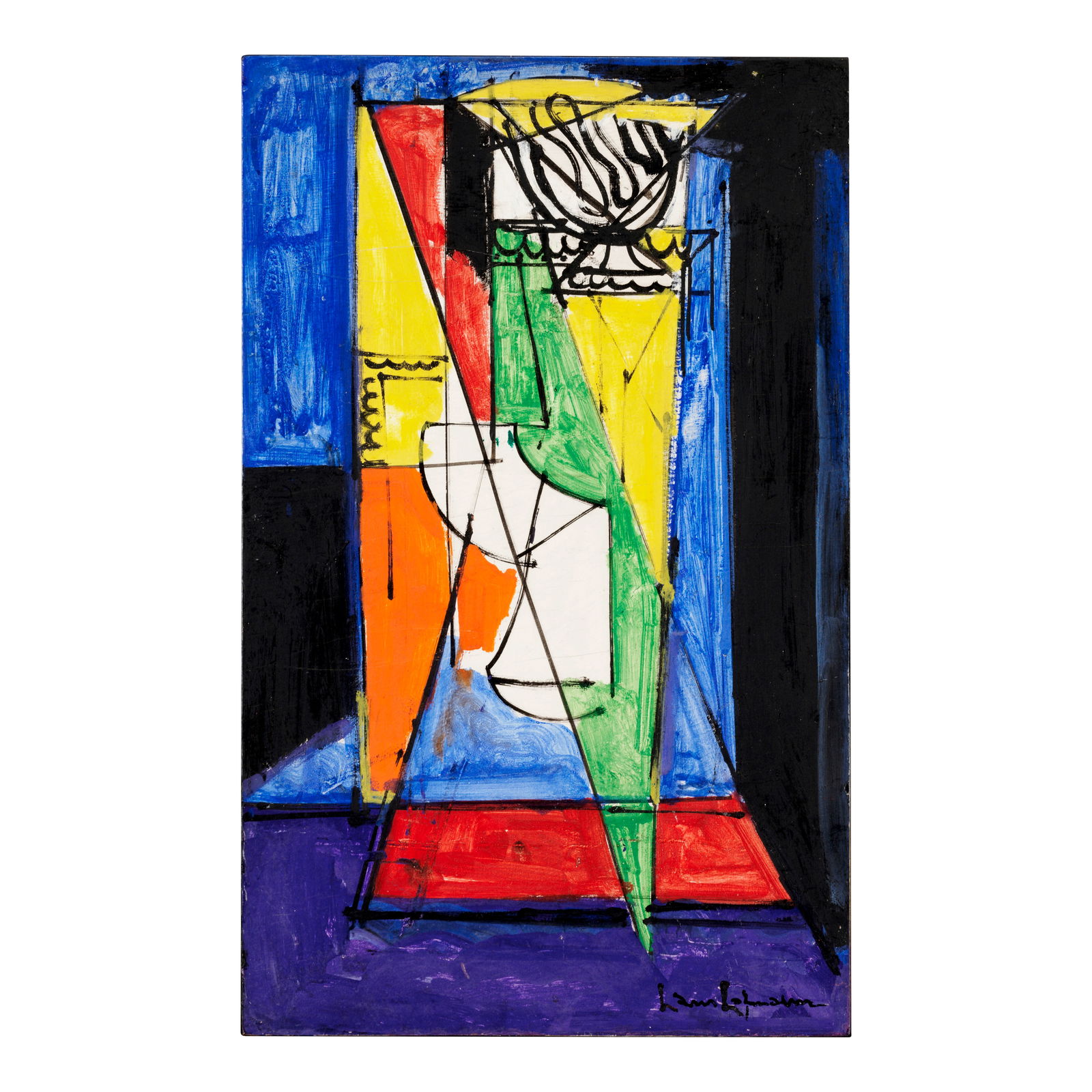 HANS HOFMANN (1880-1966) Untitled 23 3/4 x 14 7/8 in (60.4 x 37.6 cm) (Executed in 1935): HANS HOFMANN (1880-1966) Untitled signed 'hans hofmann' (lower right) casein on panel 23 3/4 x 14 7/8 in (60.4 x 37.6 cm) Executed in 1935 Footnotes: This work is registered in the archives of the