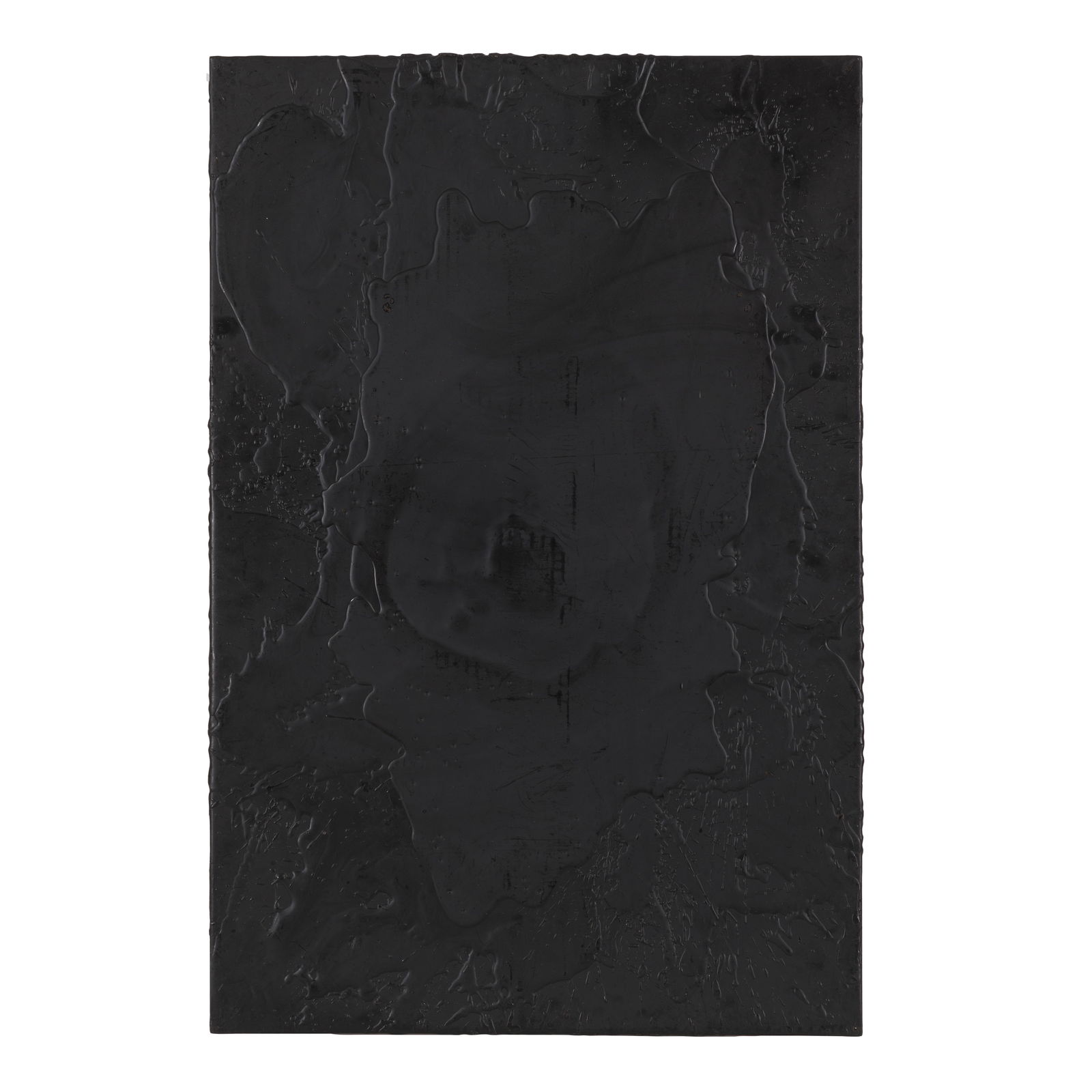 RASHID JOHNSON (B. 1977) Cosmic Slop 9 30 1/8 x 20 in (76.5 x 50.8 cm) (Executed in 2008): RASHID JOHNSON (B. 1977) Cosmic Slop 9 black soap and microcrystalline wax on board 30 1/8 x 20 in (76.5 x 50.8 cm) Executed in 2008 Footnotes: Provenance Nicole Klagsbrun, Inc., New York.