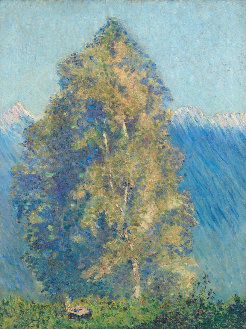 Wynford Dewhurst, RBA (British, 1864-1941) Silver birch tree (1 of 3)