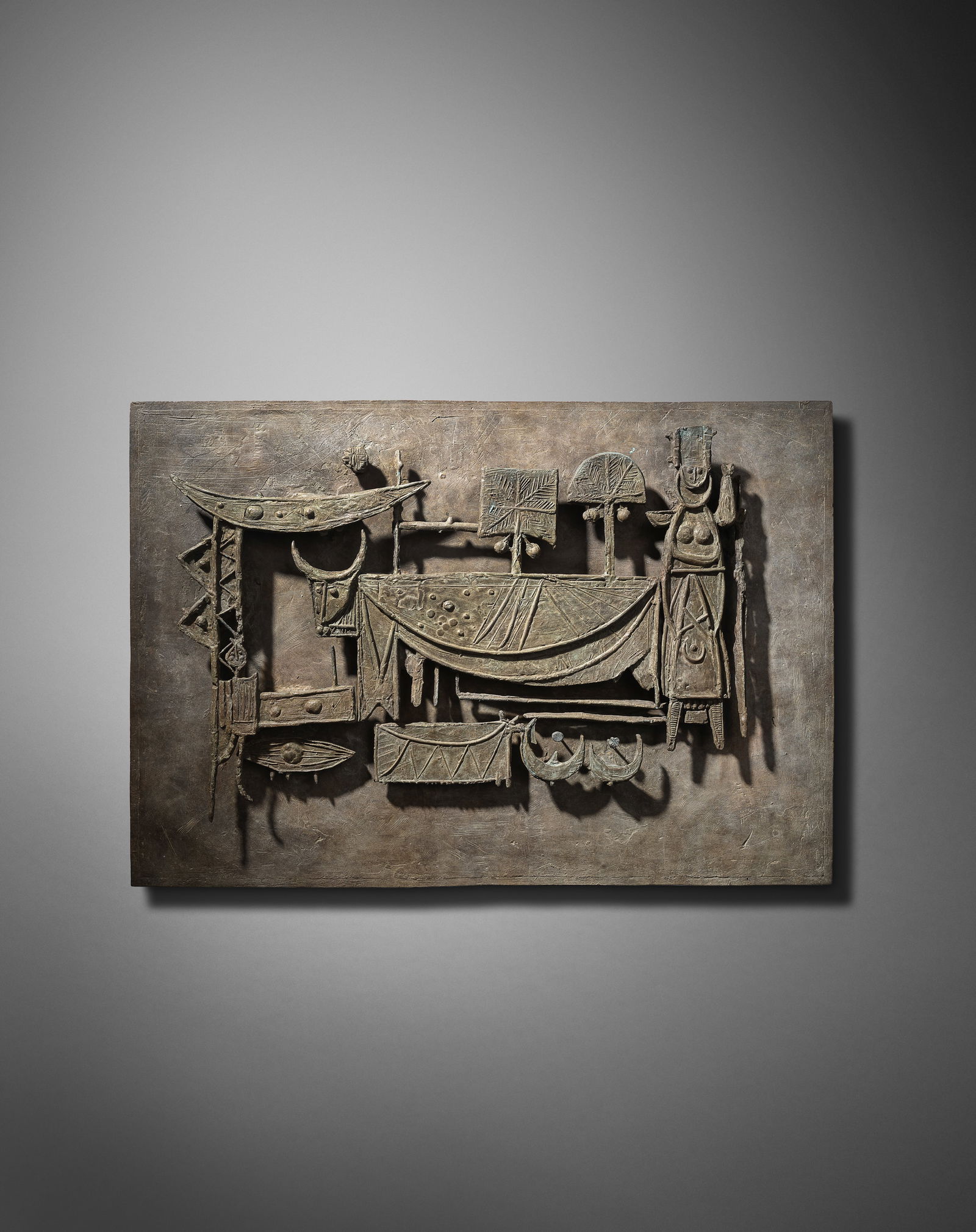 Jewad Selim (Iraq, 1919-1961) Pastorale: Jewad Selim (Iraq, 1919-1961) Pastorale bronze conceived in 1955 and cast in 2010 80 x 120cm (31 1/2 x 47 1/4in). Footnotes: Exhibited: Venice, 57th Venice Biennale, National Pavilion o