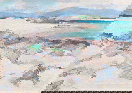 Samuel John Peploe RSA (British, 1871-1935) The White Strand, Iona: Samuel John Peploe RSA (British, 1871-1935) The White Strand, Iona signed 'S J Peploe' (lower left) oil on canvas 50.8 x 71.1cm (20 x 28in). Footnotes: Provenance The Artist.