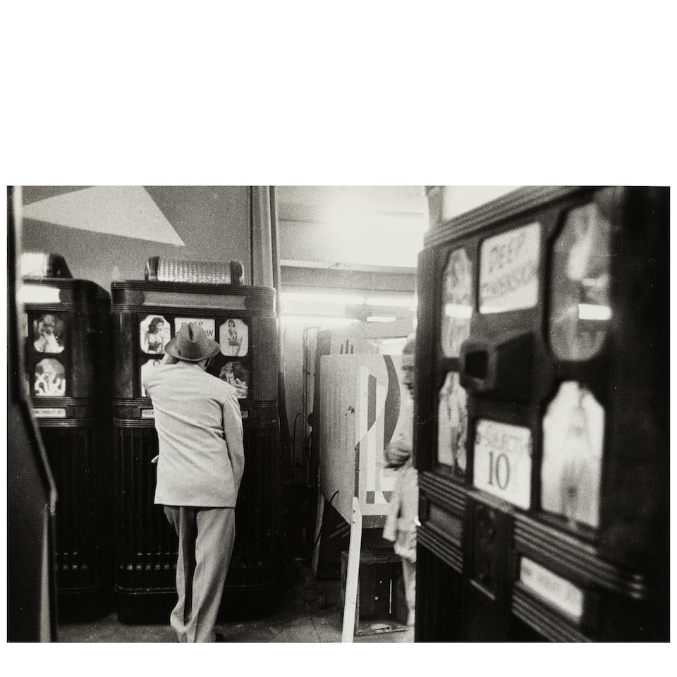 Robert Frank (1924-2019); Peep Show (Times Square, New York City);: Robert Frank (1924-2019) Peep Show (Times Square, New York City), c. 1960 Gelatin silver print, printed before 1978; signed in ink in the margin, the photographer's Archive and copyright stamps, with