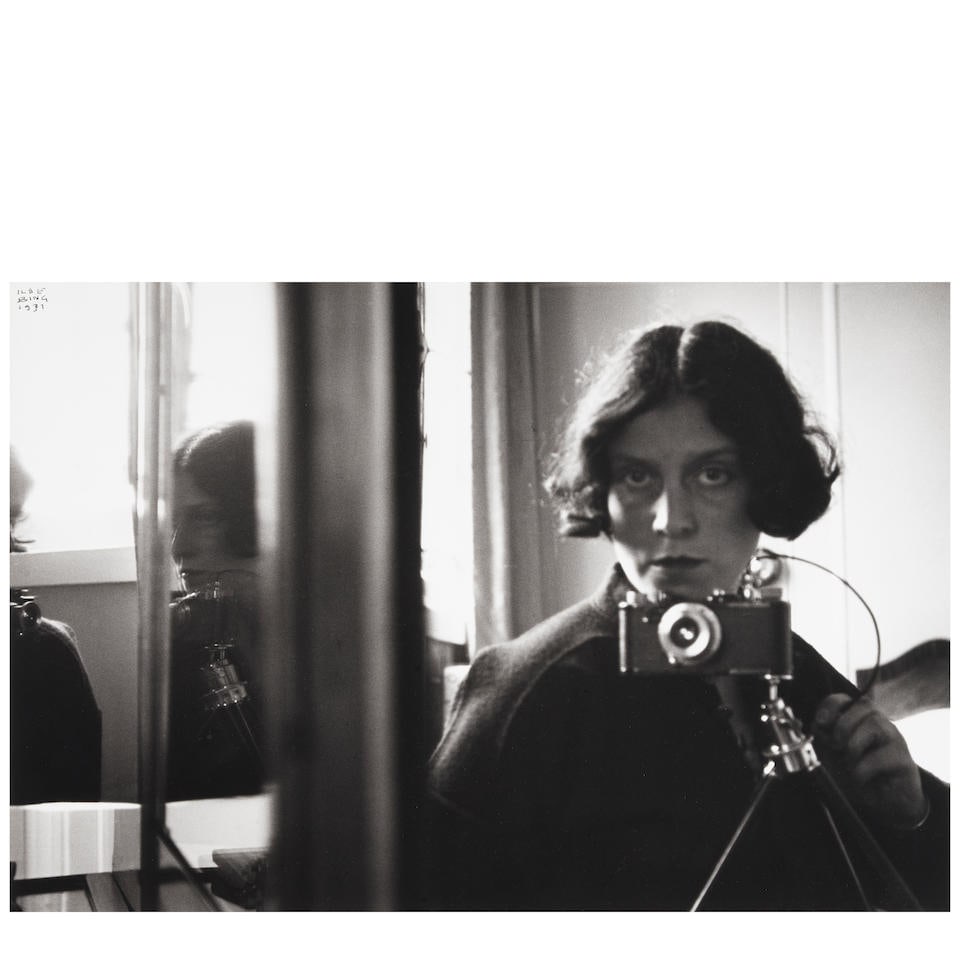 Ilse Bing (1899-1998); 'Self-Portrait with Leica' (Self-Portrait with Mirrors);: Ilse Bing (1899-1998) 'Self-Portrait with Leica' (Self-Portrait with Mirrors), 1931 Gelatin silver print, printed 1992; signed and dated in ink on the image, signed, titled, dated, and annotated in pe