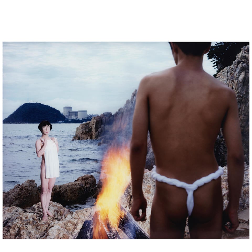 Yasumasa Morimura (born 1951); Self-Portrait (Actress) / After Momoe Yamaguchi;: Yasumasa Morimura (born 1951) Self-Portrait (Actress) / After Momoe Yamaguchi, 1996 Silver dye bleach print; front-mounted to acrylic, framed, the photographer's label, with printed title and date, si