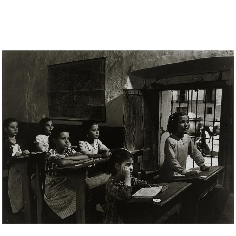 W. Eugene Smith (1918-1978); Untitled (School Children) (from 'Spanish Village');: W. Eugene Smith (1918-1978) Untitled (School Children) (from 'Spanish Village'), 1950 Gelatin silver print; signed with a stylus on the image. 10 1/8 x 13 3/8 in. (25.7 x 34 cm.) sheet 16 1/2 x 20 in.